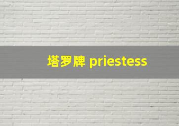 塔罗牌 priestess